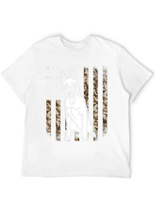 Belgian Malinois American Flag T-Shirt