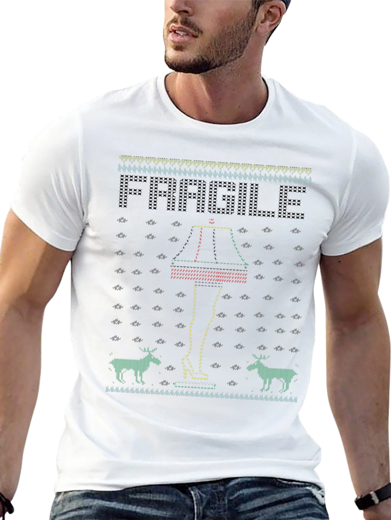Fragile Leg Lamp Ugly Christmas T-Shirt