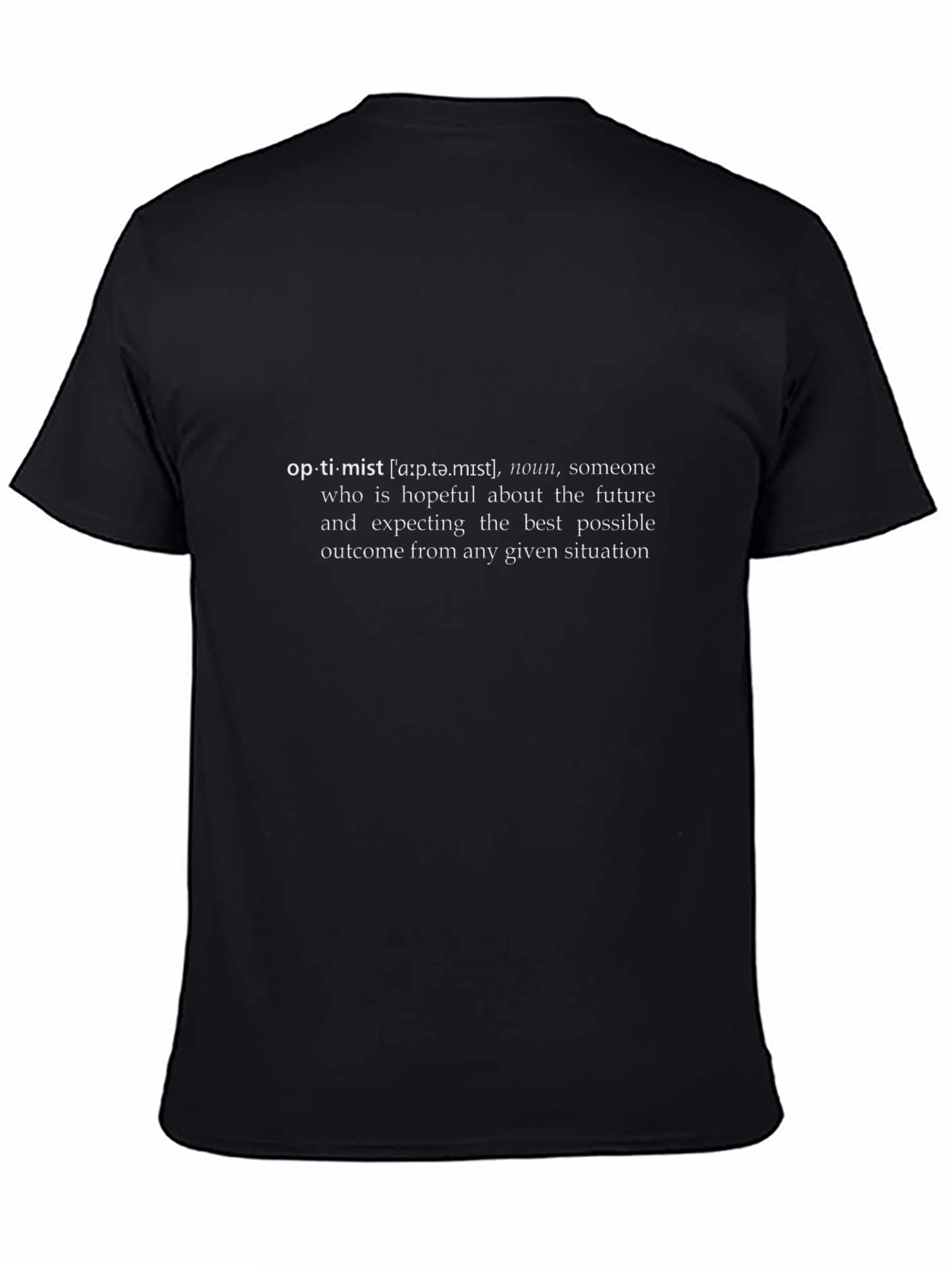 Optimist Definition Black T-Shirt