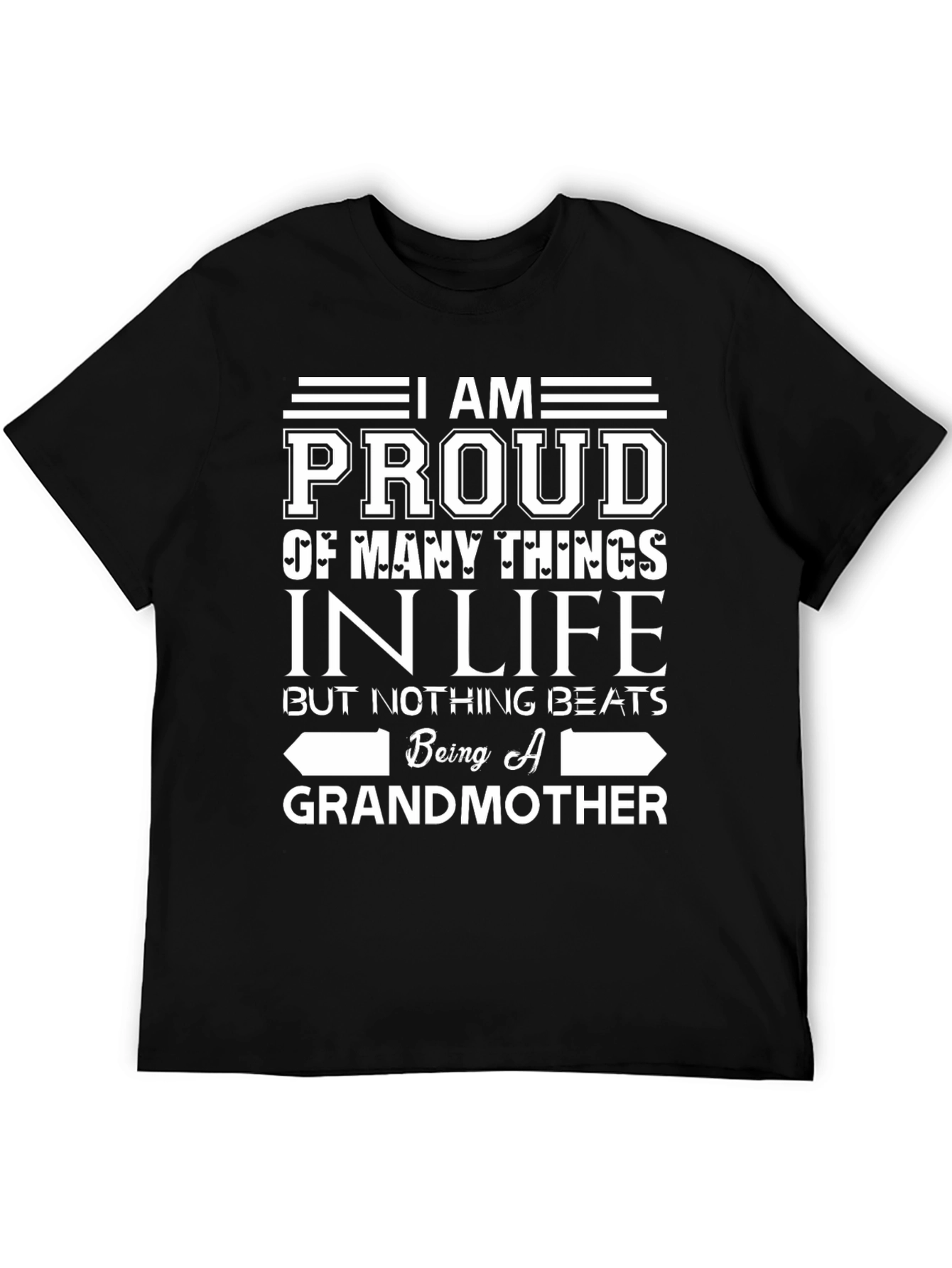 Proud Grandmother Graphic T-Shirt - Black Cotton Tee
