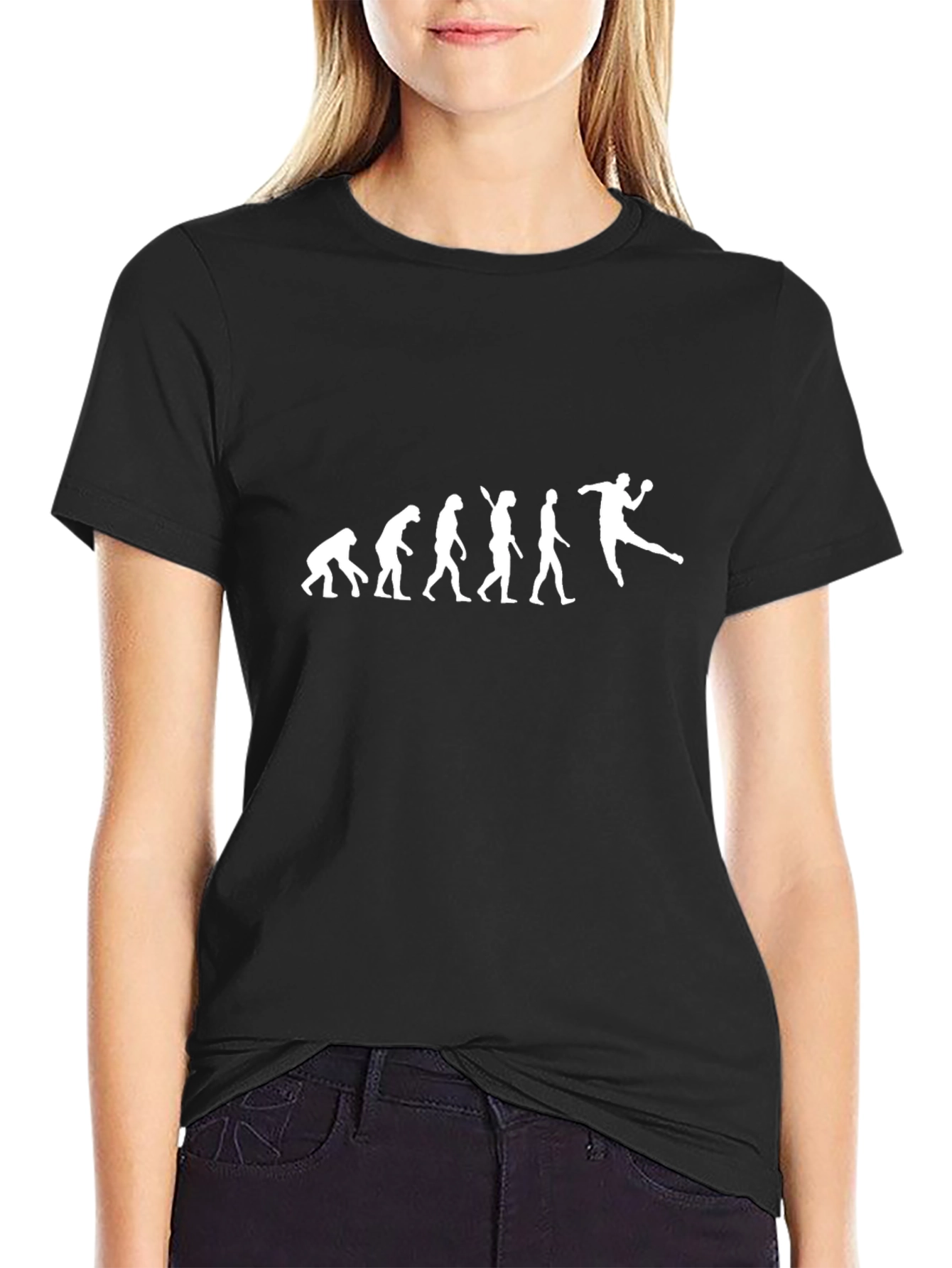 Handball Evolution Graphic T-Shirt - Black