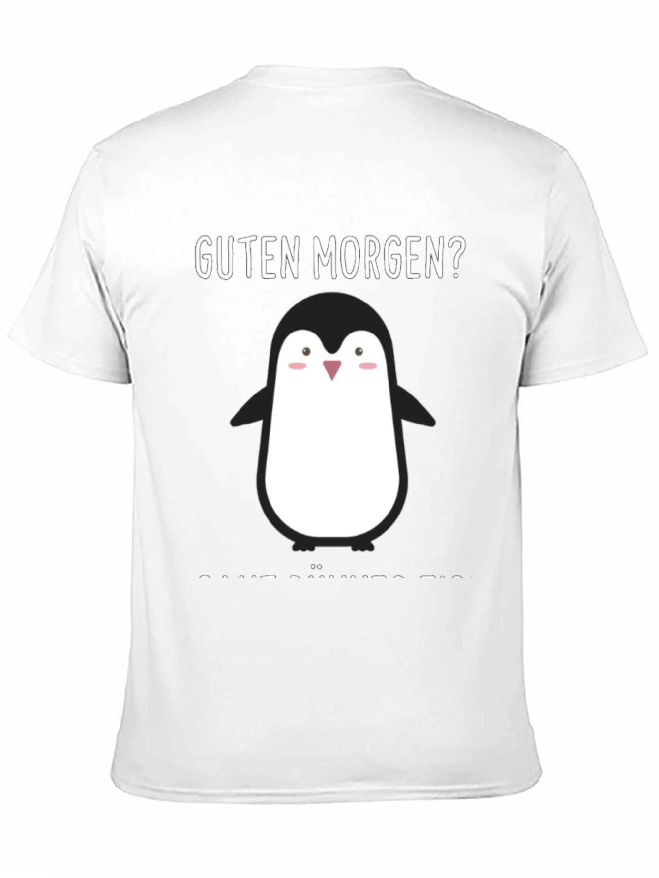Guten Morgen Penguin Black T-Shirt
