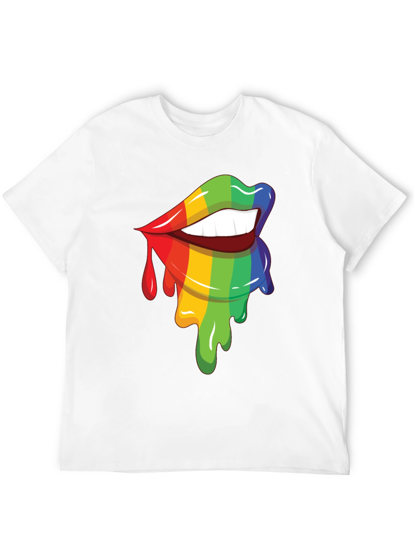 Rainbow Lips Graphic Tee - Pride Apparel