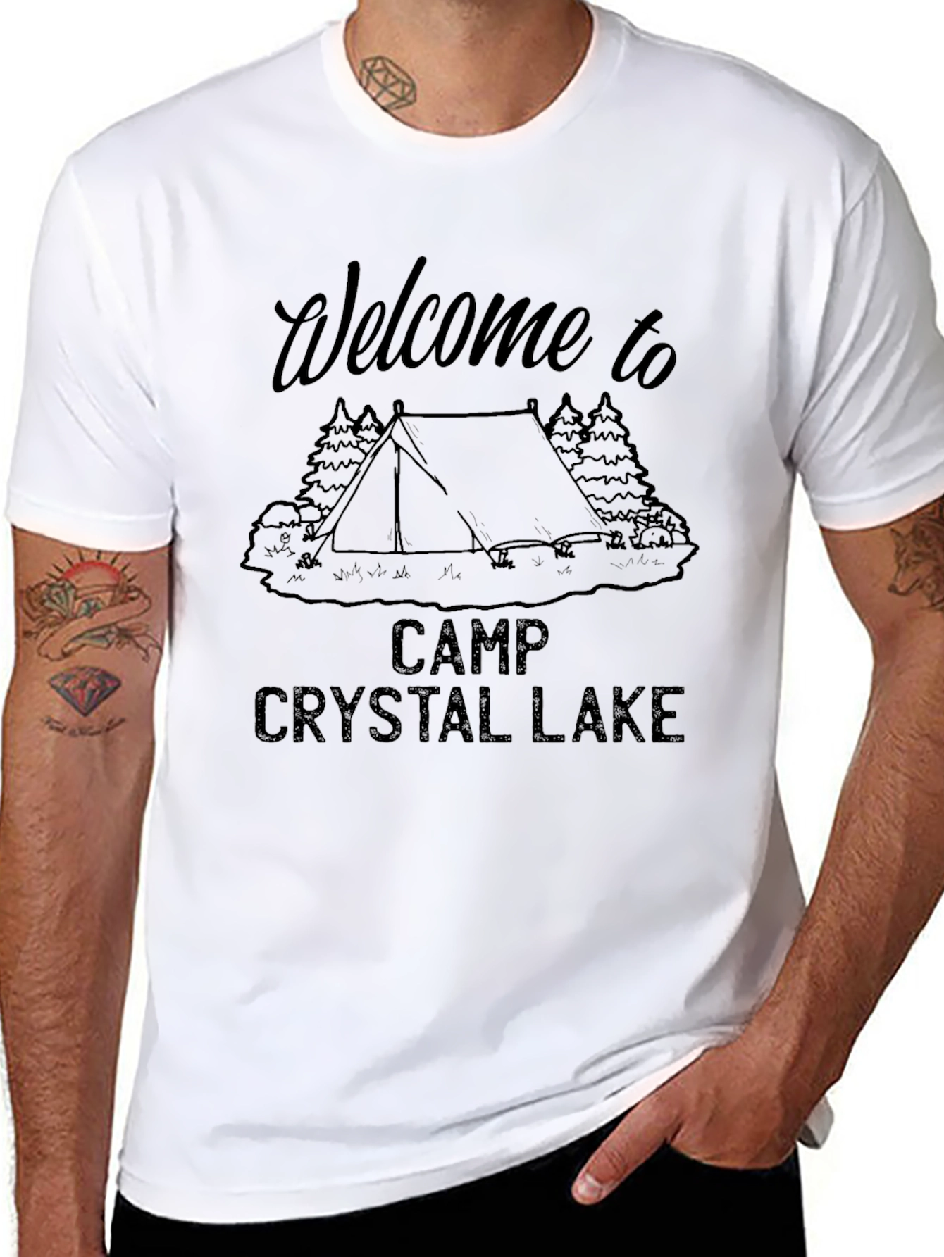 Camp Crystal Lake Graphic Tee - Black