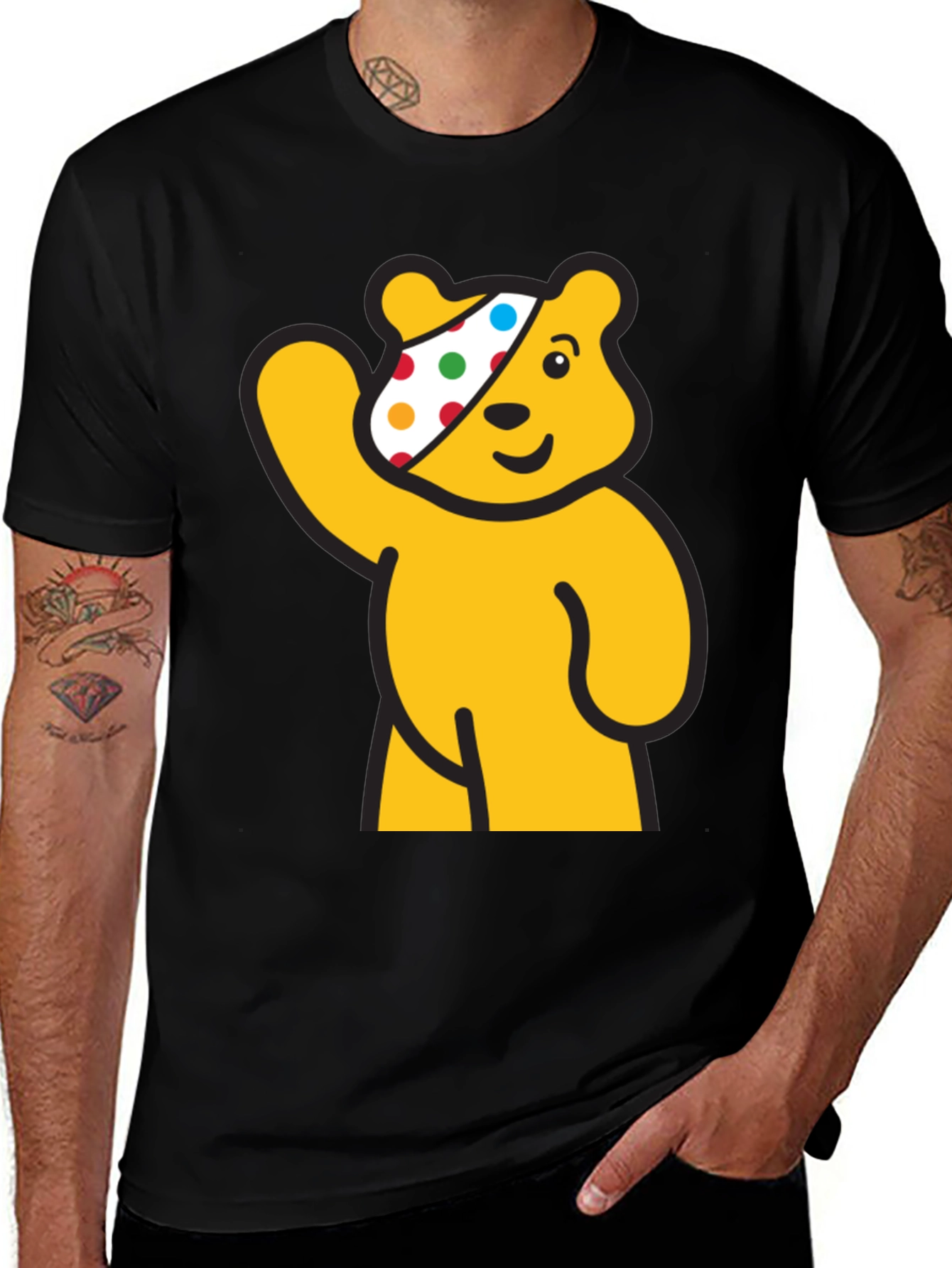 Pudsey Bear Graphic Tee - Black