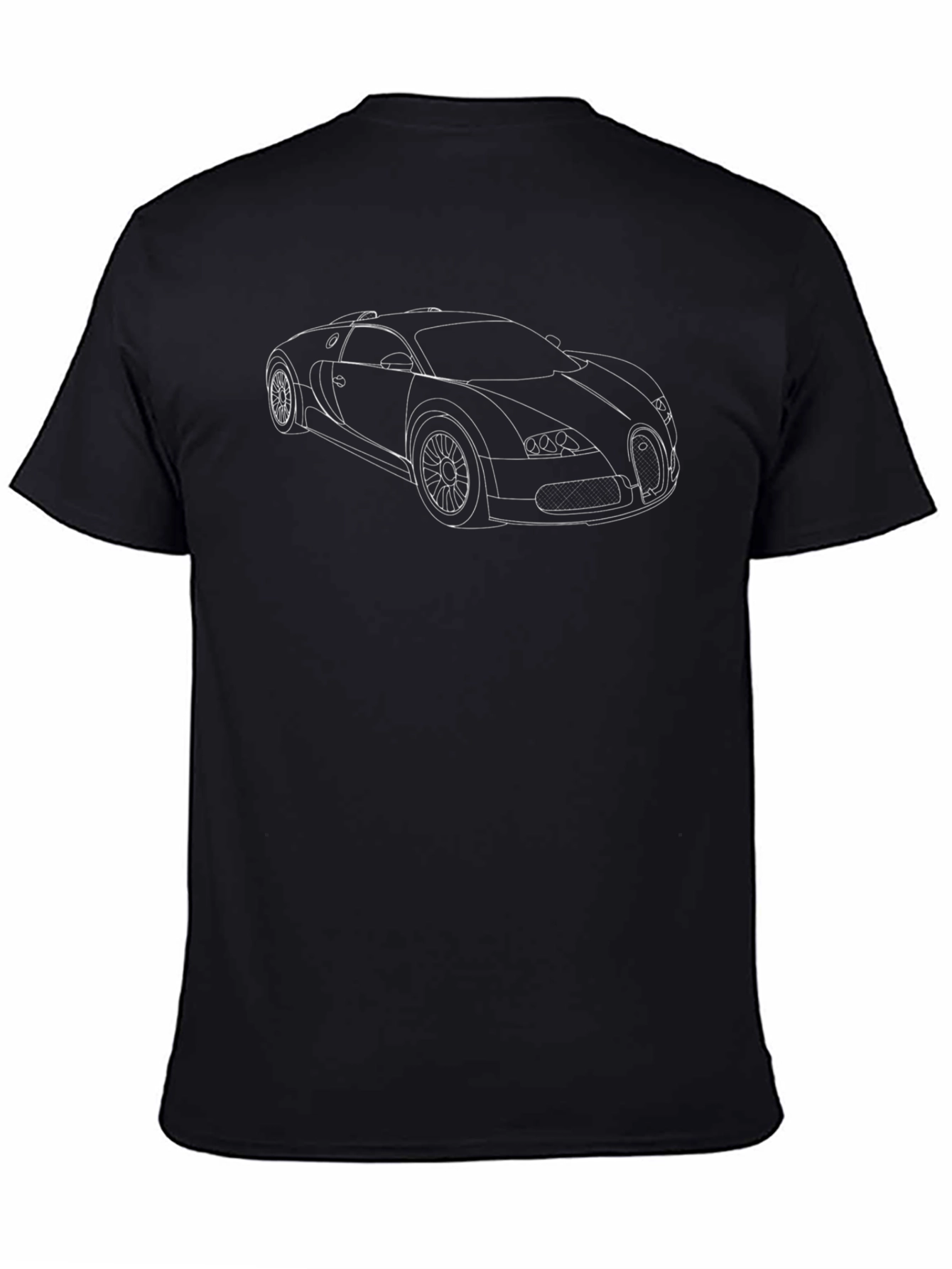 Bugatti Outline Graphic Tee - Modern Car Lover Shirt