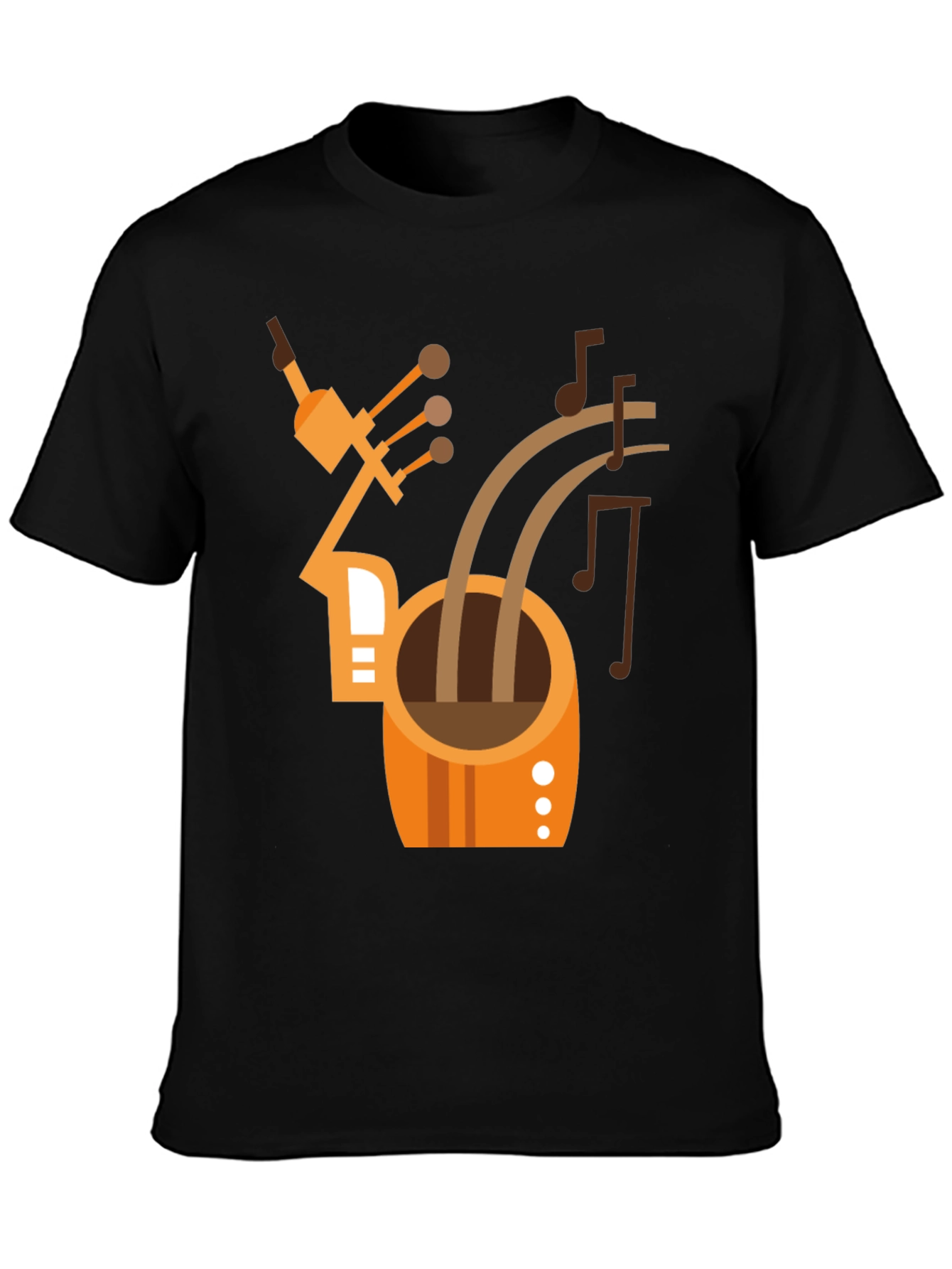 Abstract Musical Instrument T-Shirt - Black