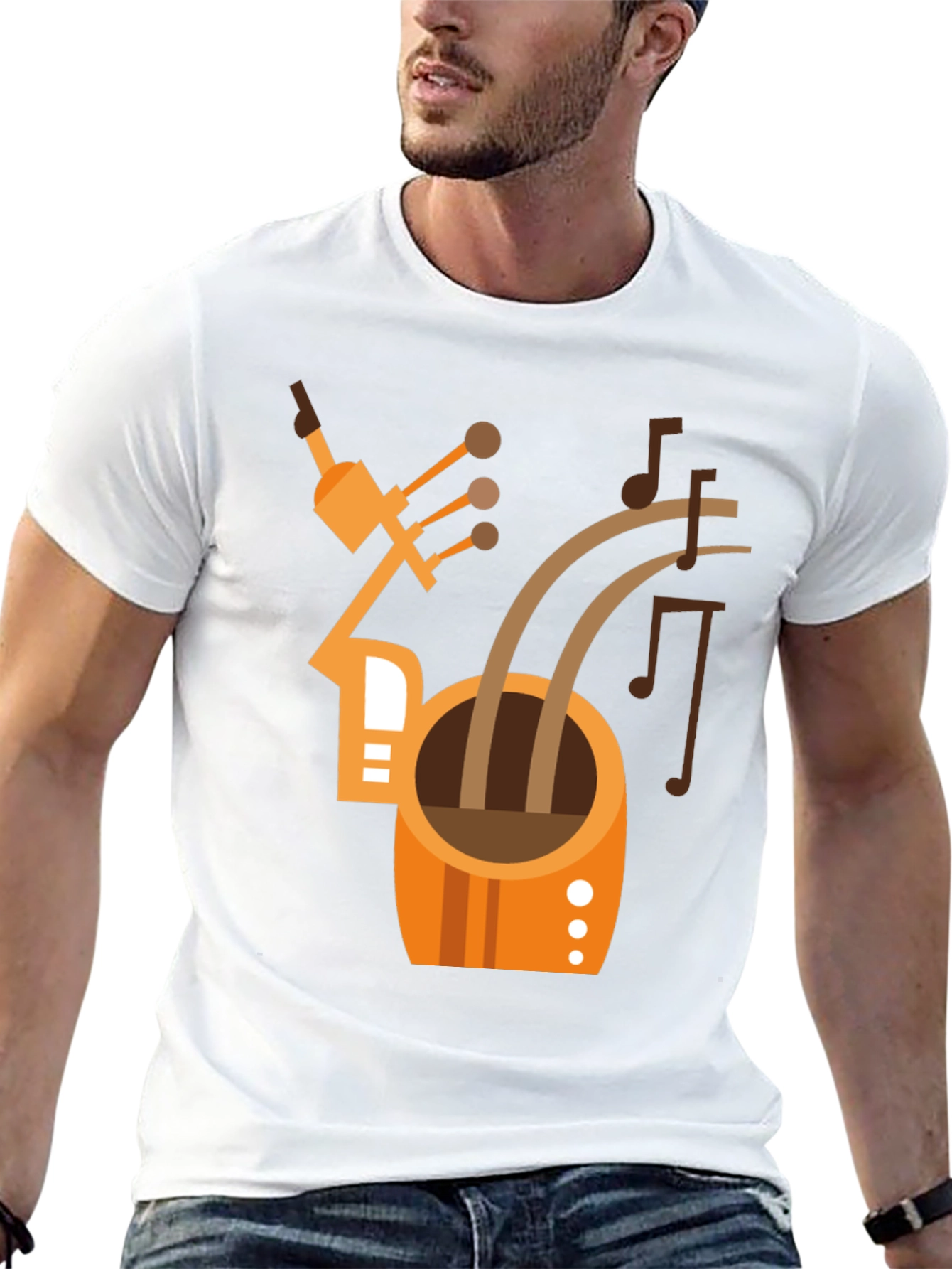 Abstract Musical Instrument T-Shirt - Black