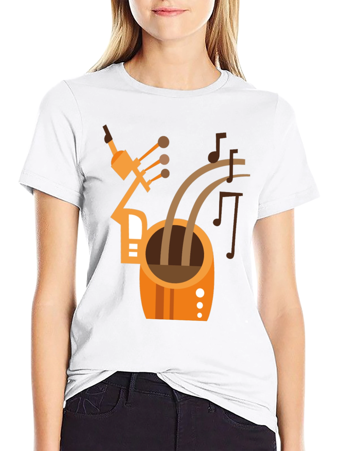 Abstract Musical Instrument T-Shirt - Black