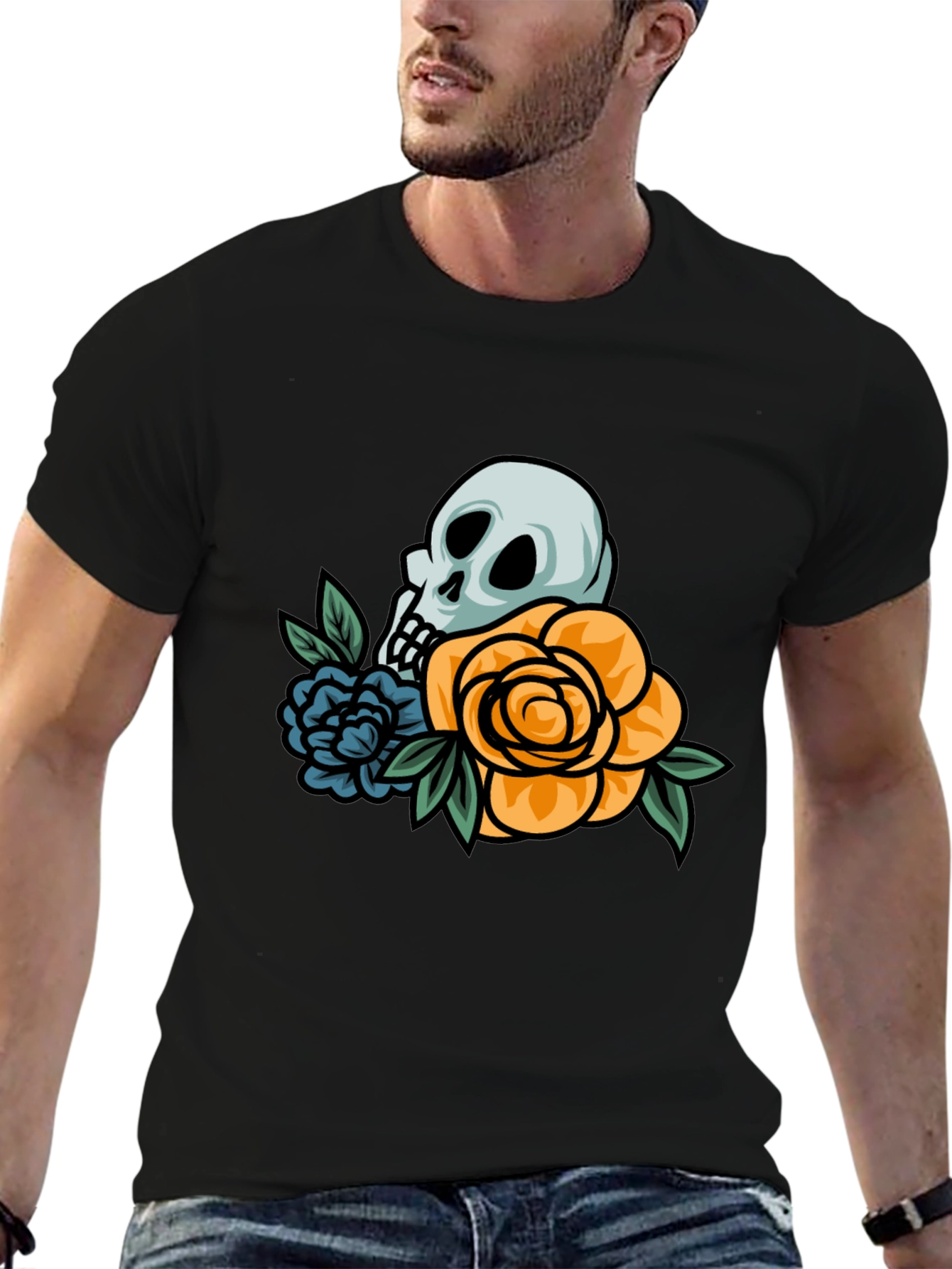 Skull & Roses Graphic T-Shirt