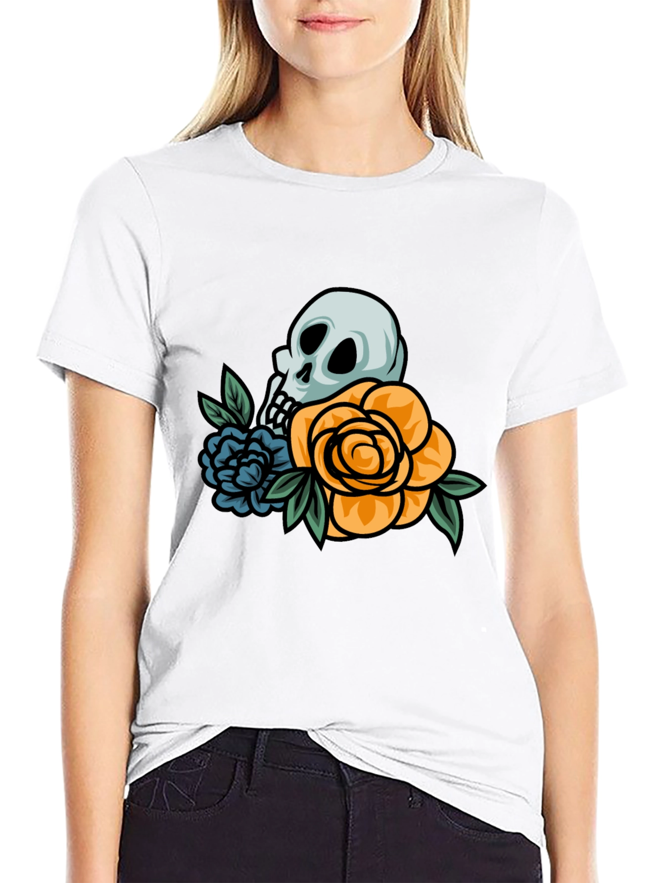 Skull & Roses Graphic T-Shirt