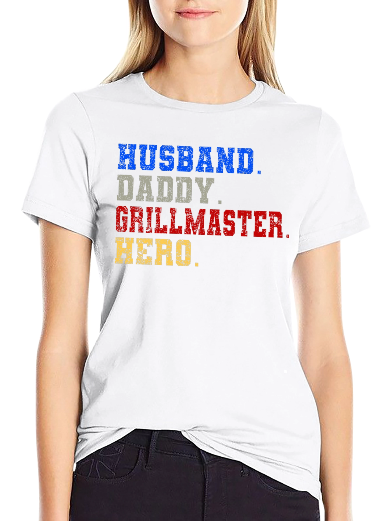 Husband Daddy Grillmaster Hero T-Shirt
