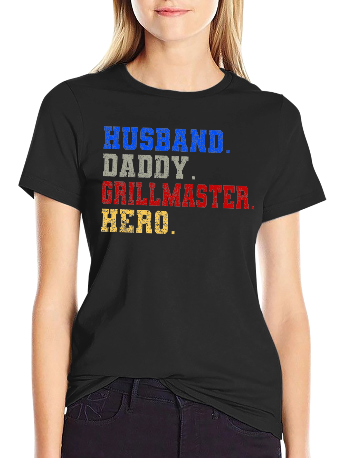 Husband Daddy Grillmaster Hero T-Shirt