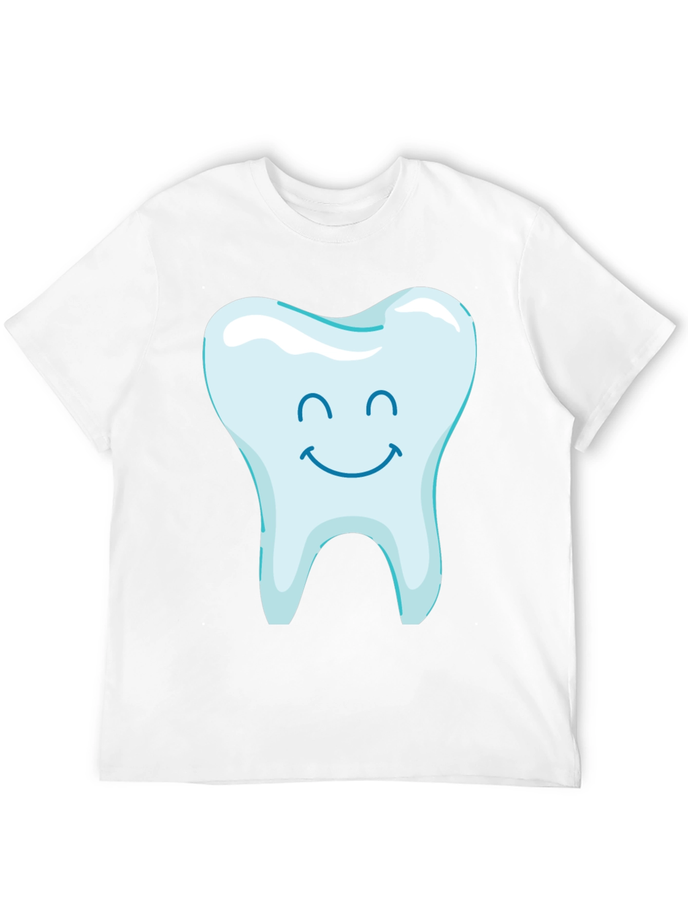 Happy Tooth Graphic Tee - Black Cotton Blend Shirt