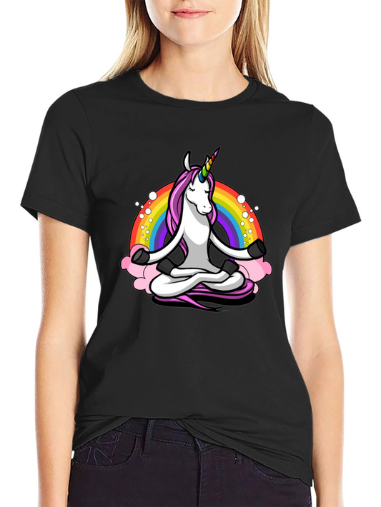 Zen Unicorn T-Shirt - Meditating Rainbow Unicorn