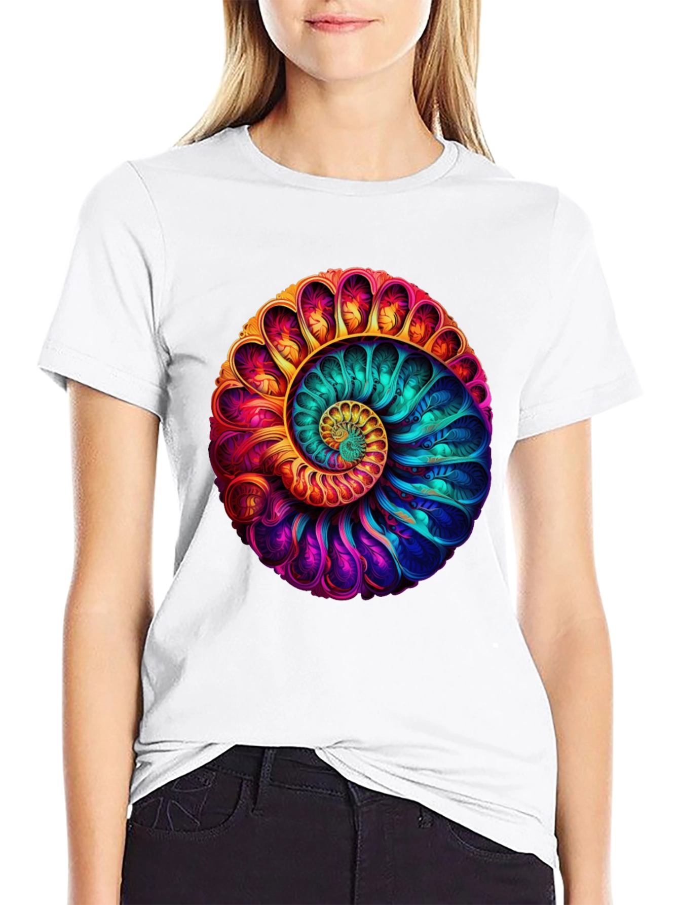 Psychedelic Spiral T-Shirt - Vibrant Abstract Graphic Tee