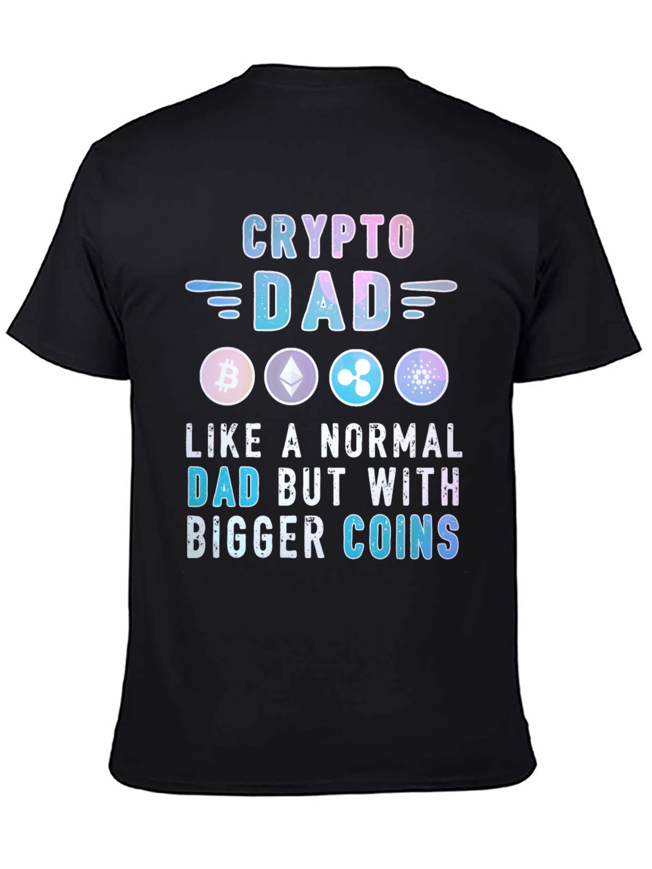 Crypto Dad T-Shirt Bitcoin Ethereum XRP Cardano