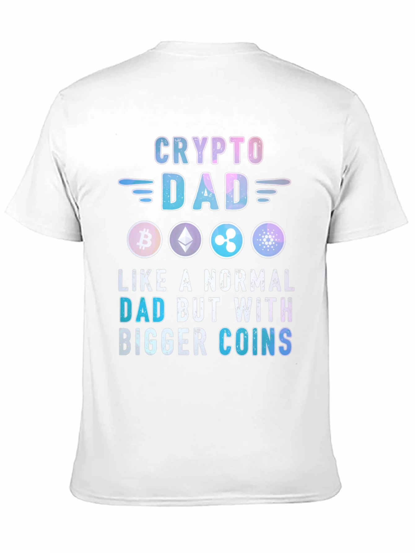 Crypto Dad T-Shirt Bitcoin Ethereum XRP Cardano