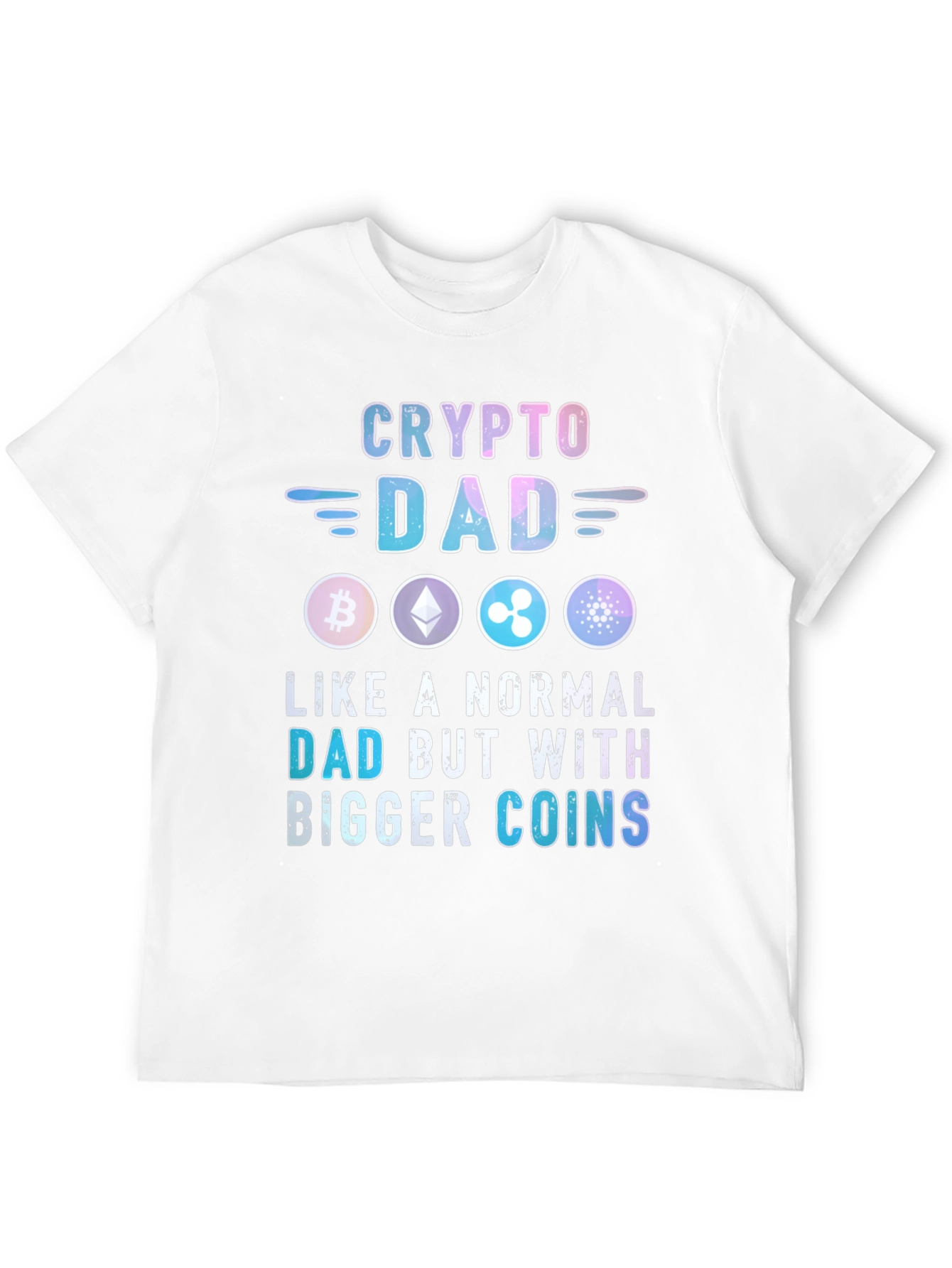 Crypto Dad T-Shirt Bitcoin Ethereum XRP Cardano