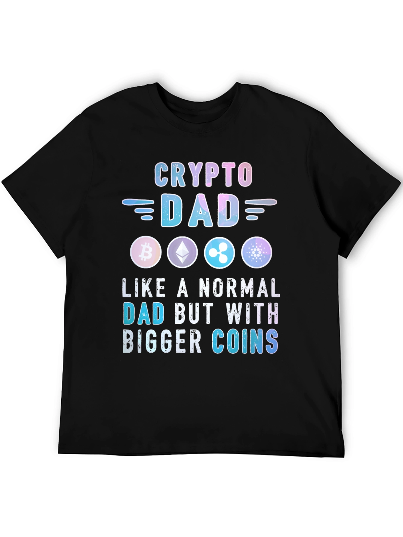 Crypto Dad T-Shirt Bitcoin Ethereum XRP Cardano