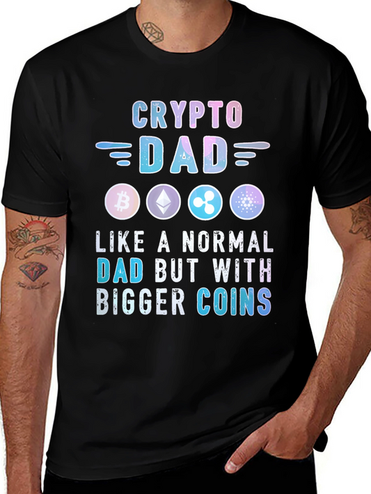 Crypto Dad T-Shirt Bitcoin Ethereum XRP Cardano
