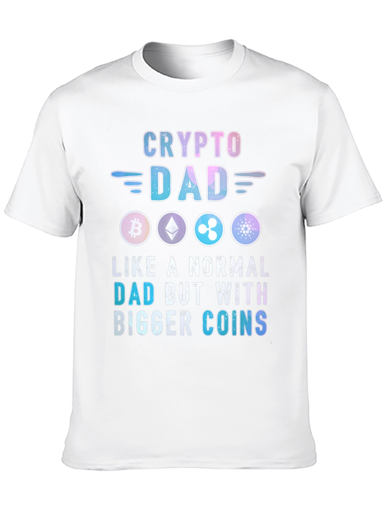 Crypto Dad T-Shirt Bitcoin Ethereum XRP Cardano
