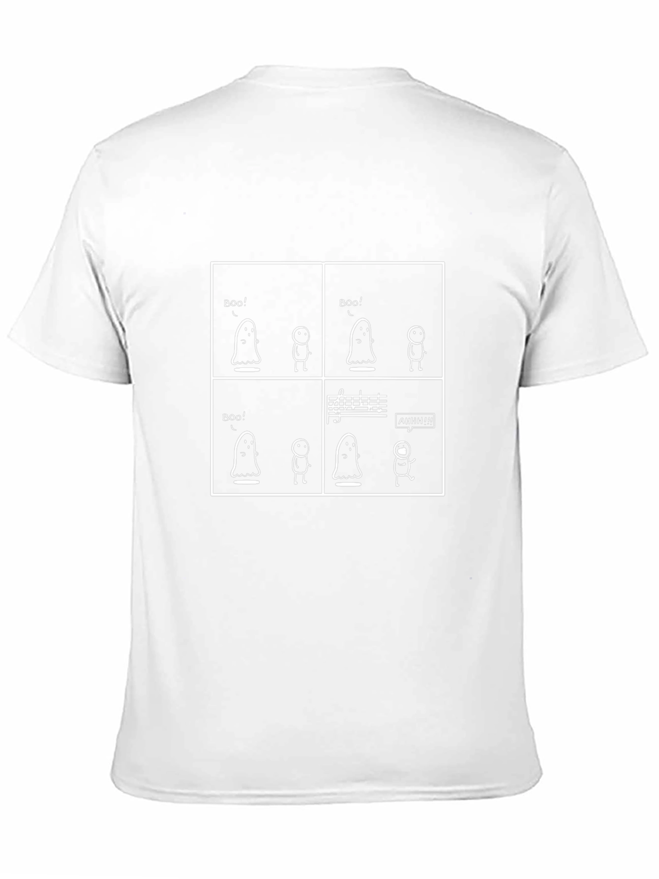 Boo! T-Shirt Comic Style Ghost Music Humor