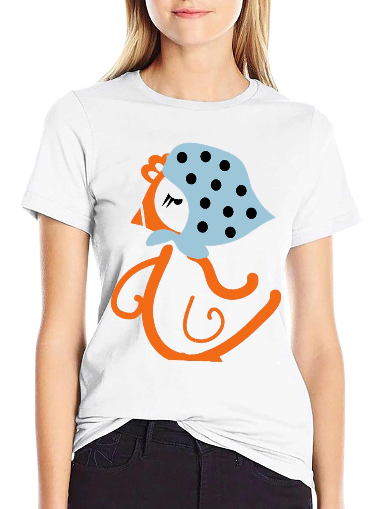 Whimsical Cartoon Granny Graphic Tee