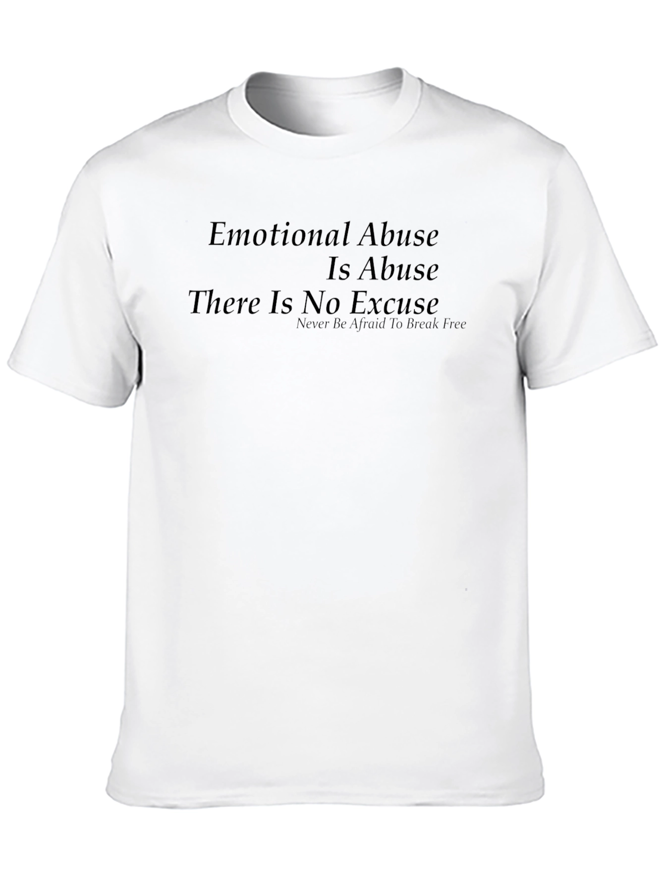 Emotional Abuse Awareness Black T-Shirt