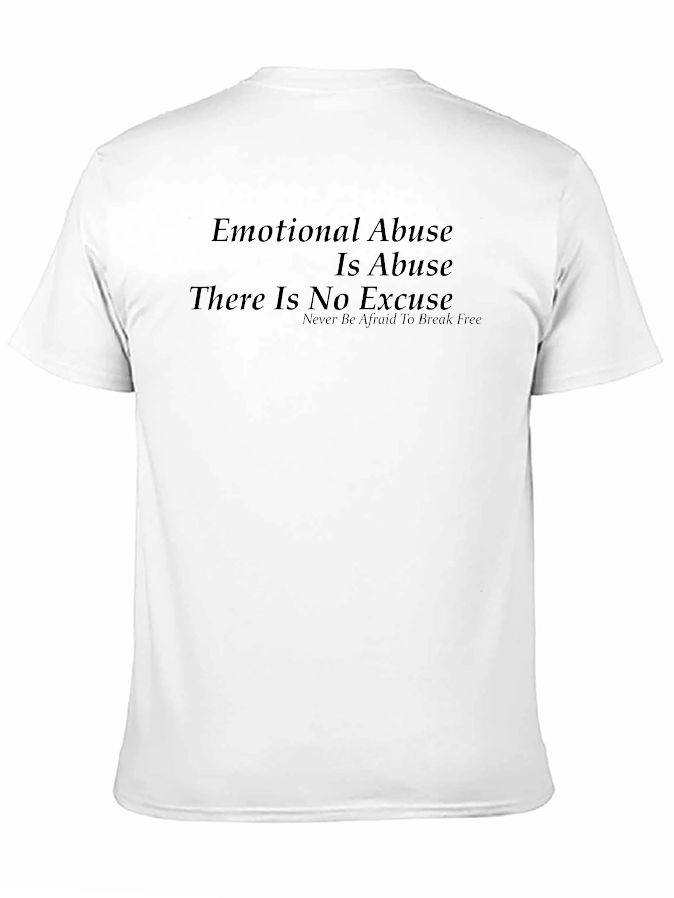 Emotional Abuse Awareness Black T-Shirt