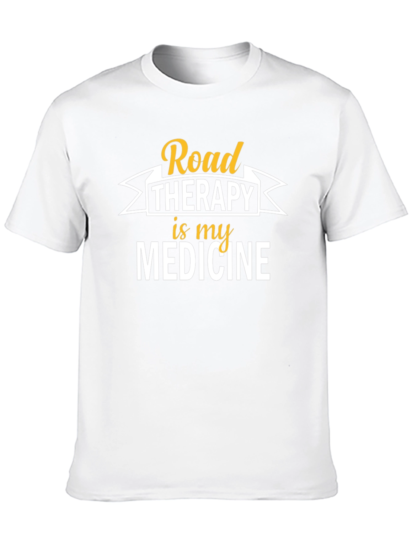 Road Therapy is My Medicine Black T-Shirt