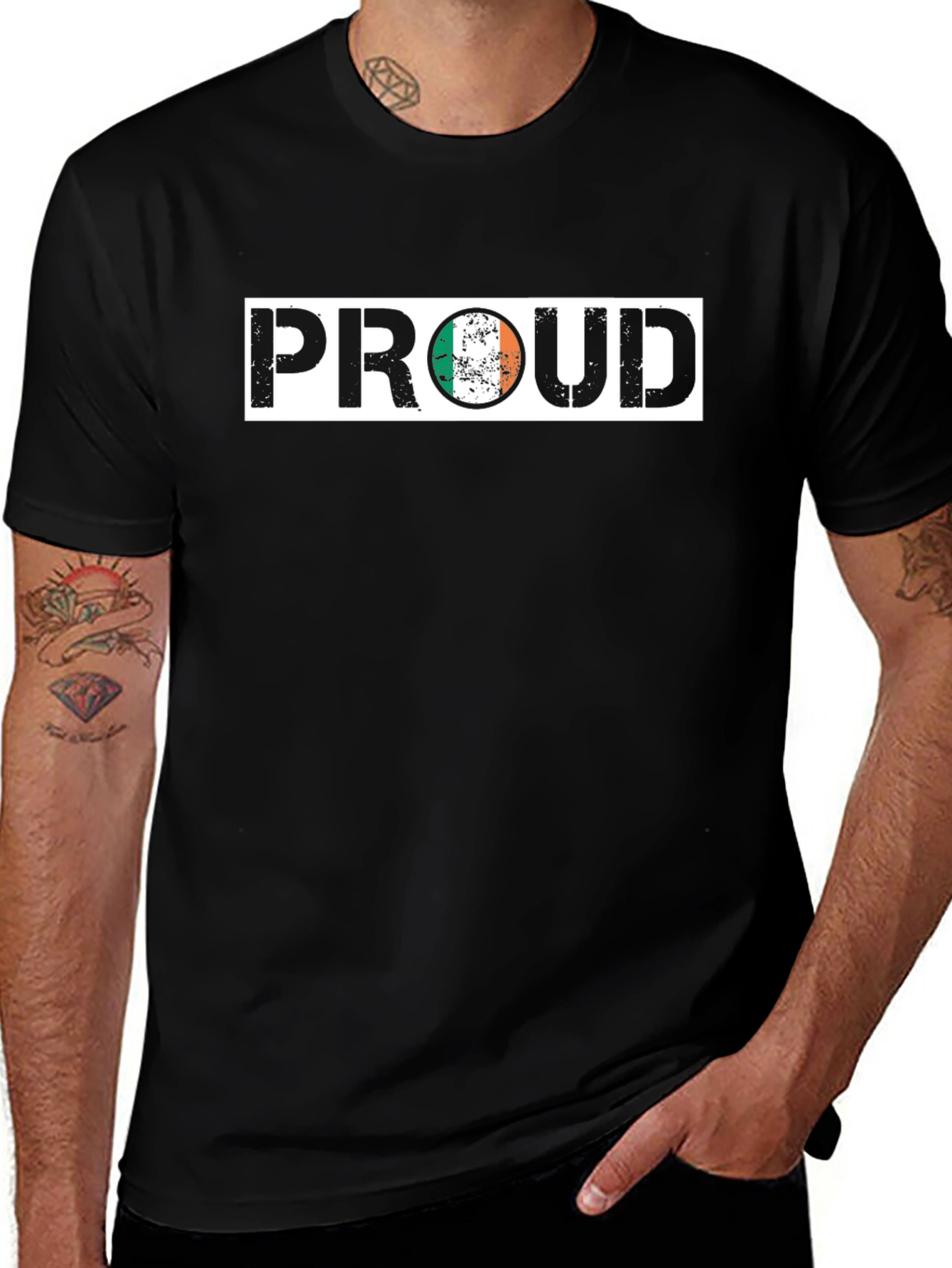 Proud Irish Flag Graphic T-Shirt