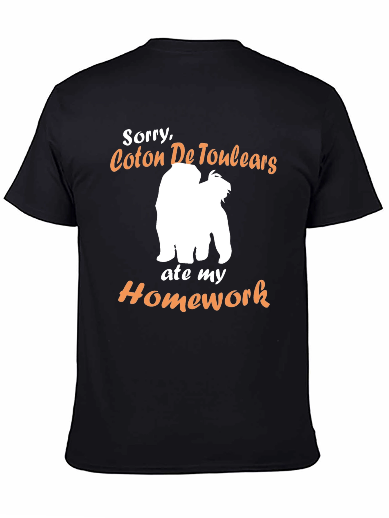 Coton De Tulear Ate My Homework T-Shirt – Funny Dog Lover Tee Gift