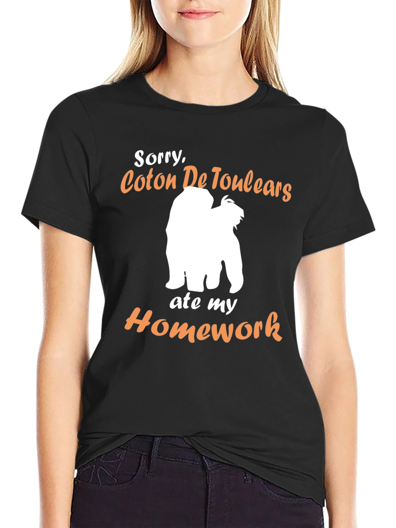 Coton De Tulear Ate My Homework T-Shirt – Funny Dog Lover Tee Gift