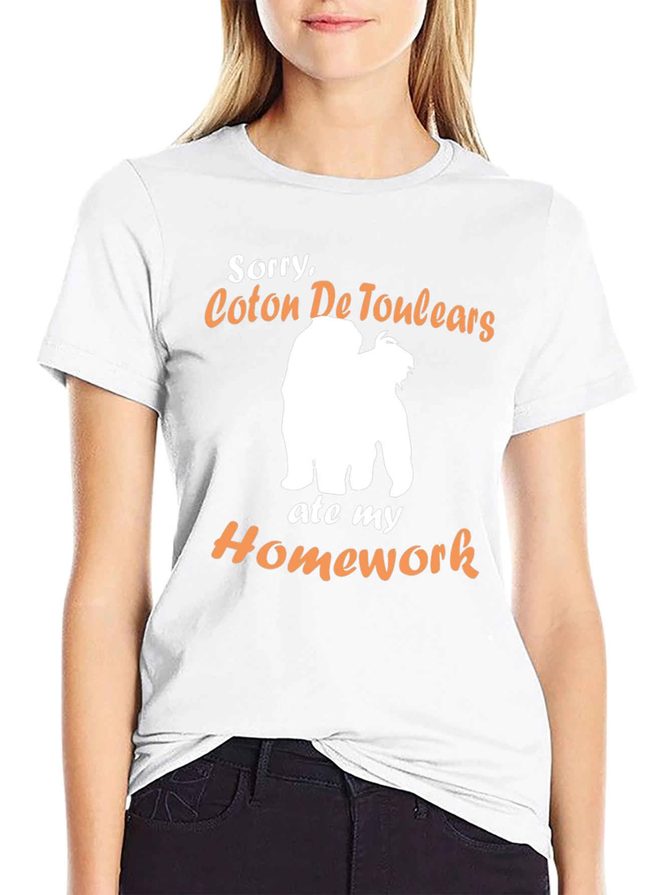 Coton De Tulear Ate My Homework T-Shirt – Funny Dog Lover Tee Gift