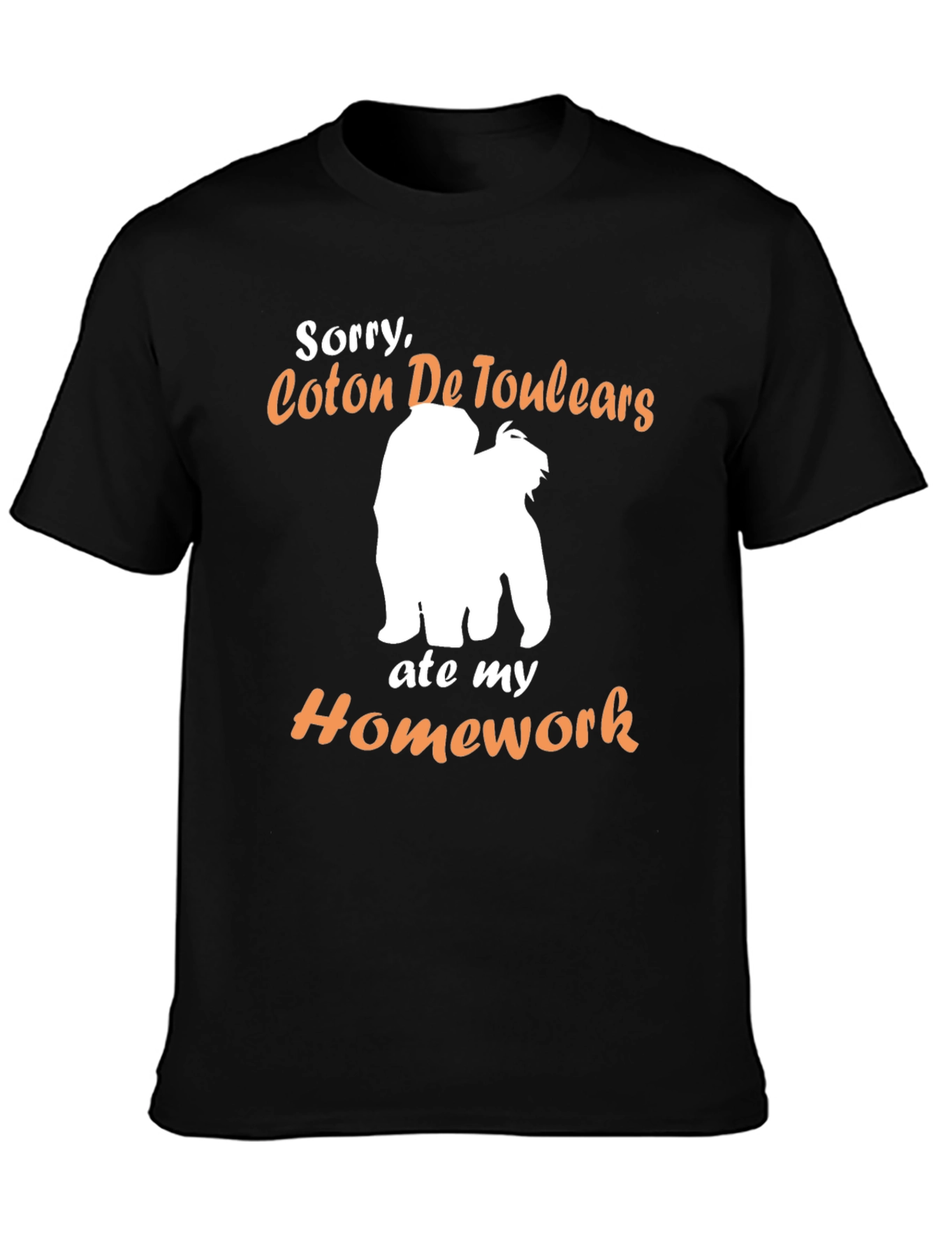 Coton De Tulear Ate My Homework T-Shirt – Funny Dog Lover Tee Gift