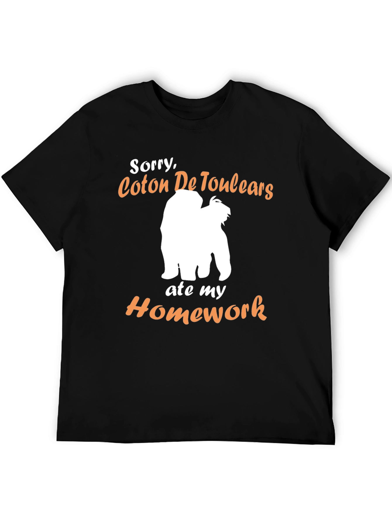 Coton De Tulear Ate My Homework T-Shirt – Funny Dog Lover Tee Gift