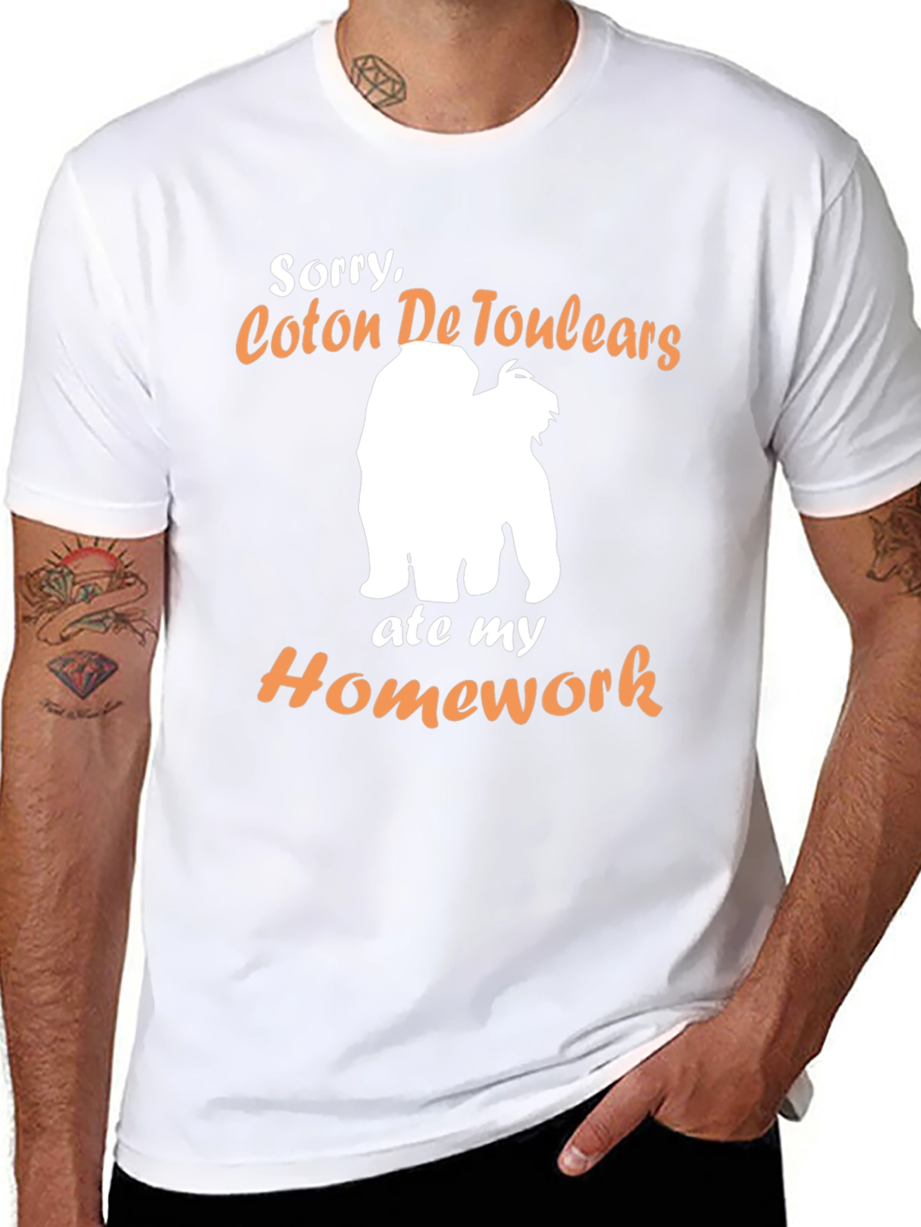 Coton De Tulear Ate My Homework T-Shirt – Funny Dog Lover Tee Gift