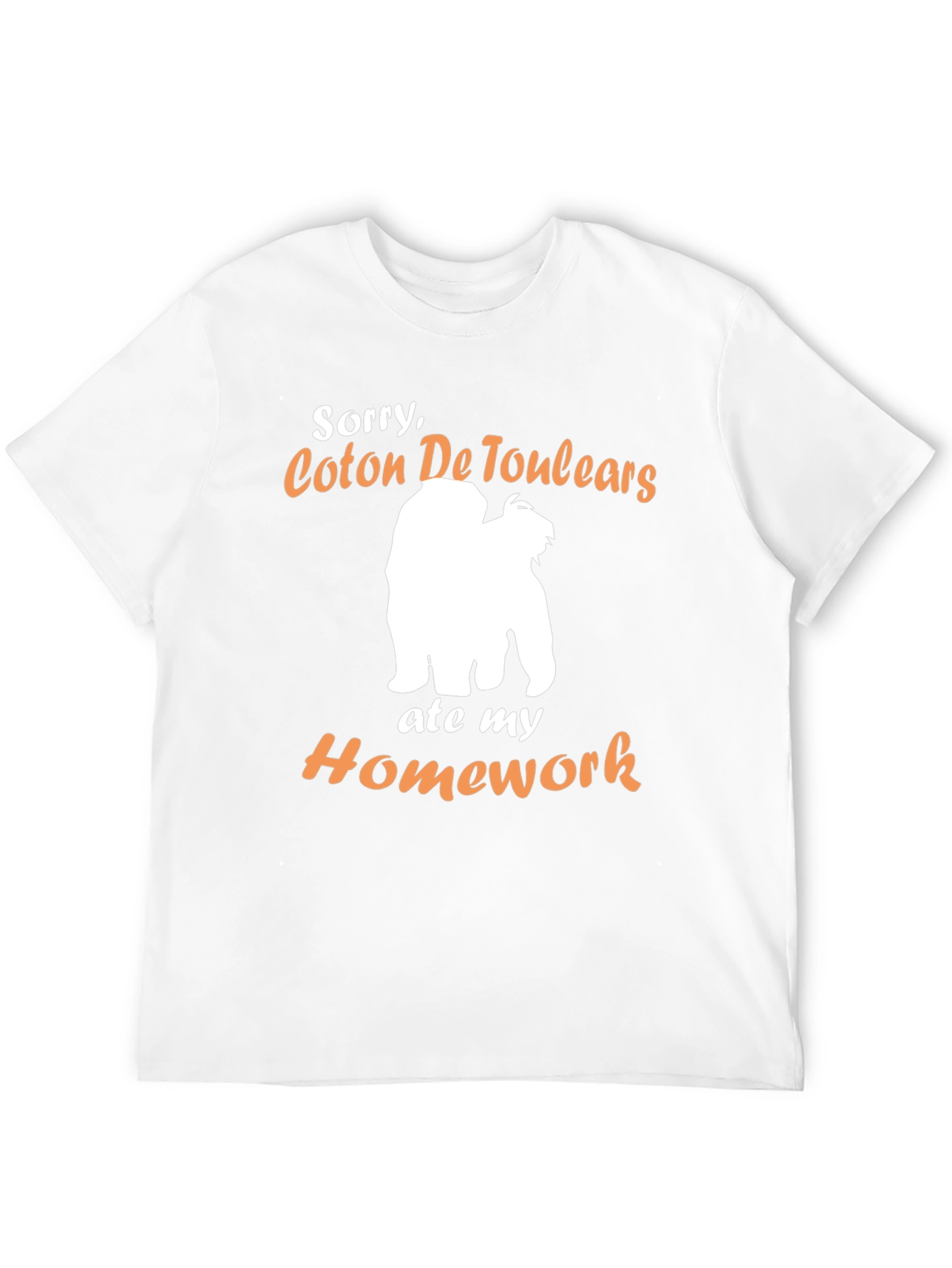 Coton De Tulear Ate My Homework T-Shirt – Funny Dog Lover Tee Gift