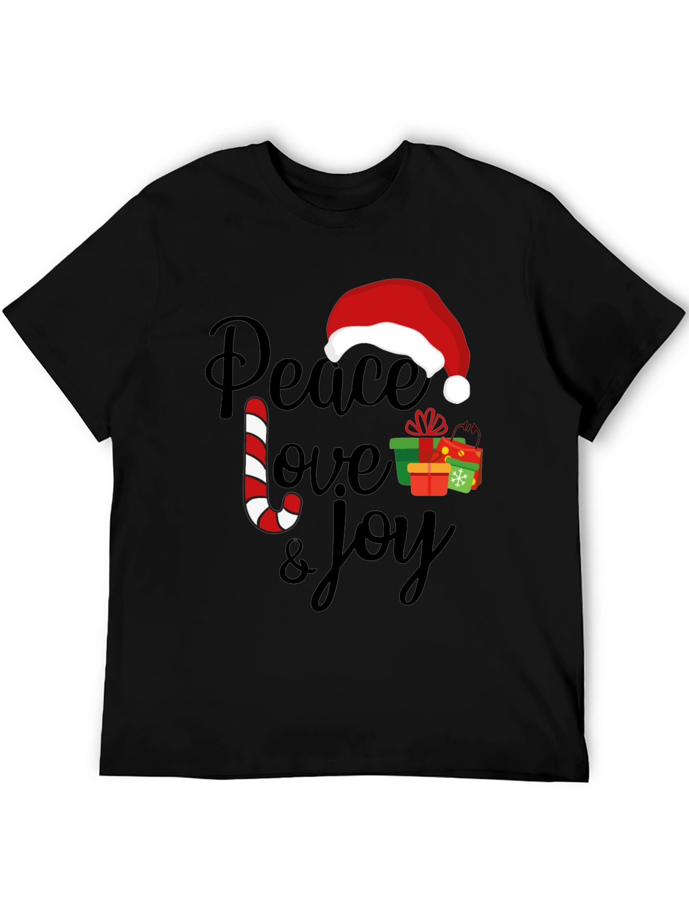Peace Love Joy Christmas Holiday Graphic Tee