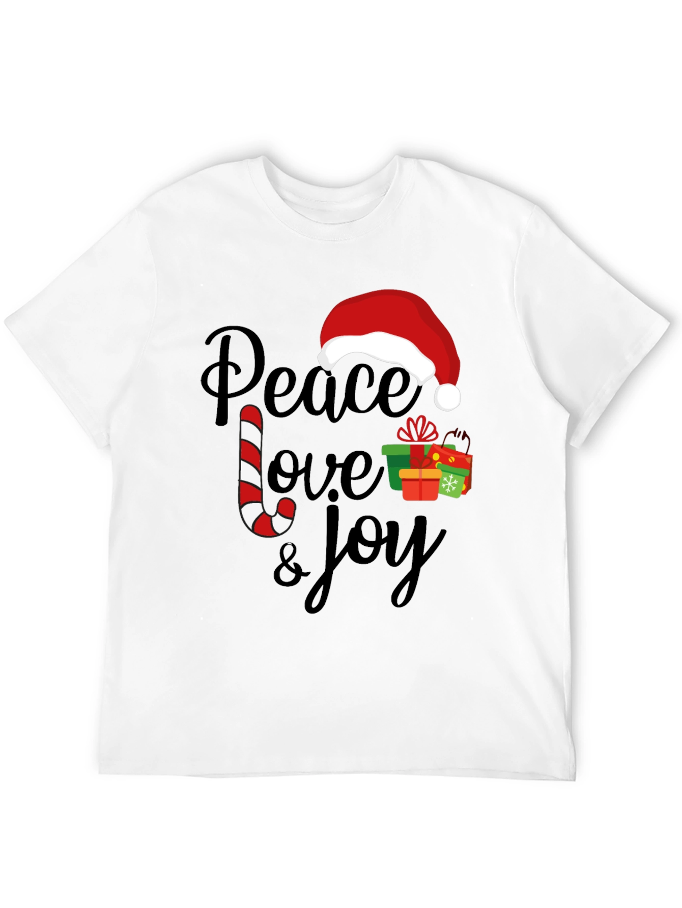 Peace Love Joy Christmas Holiday Graphic Tee