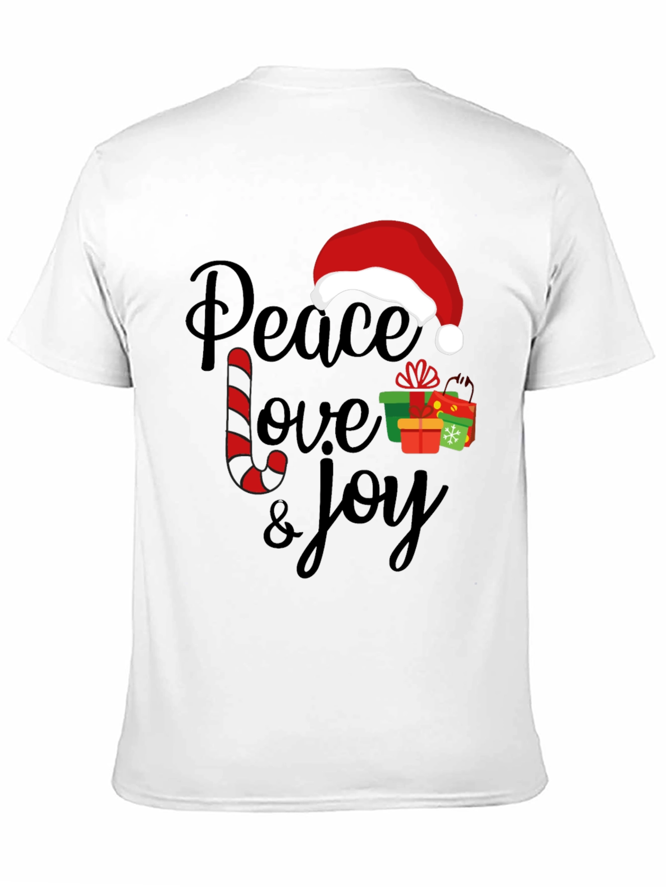 Peace Love Joy Christmas Holiday Graphic Tee