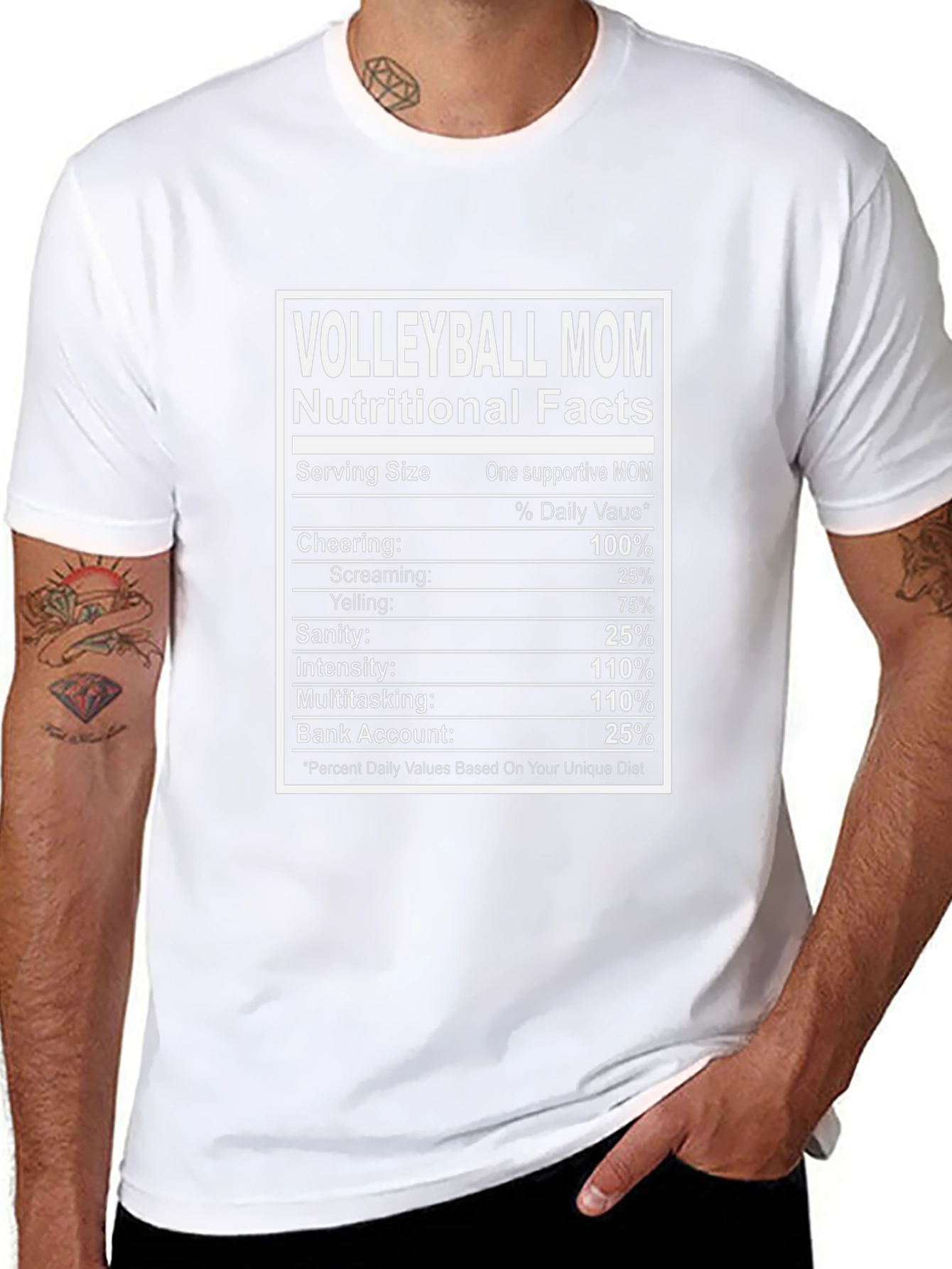 Volleyball Mom Nutritional Facts T-Shirt