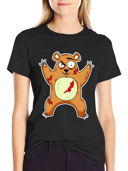 Zombie Bear T-Shirt - Mens Black Tee
