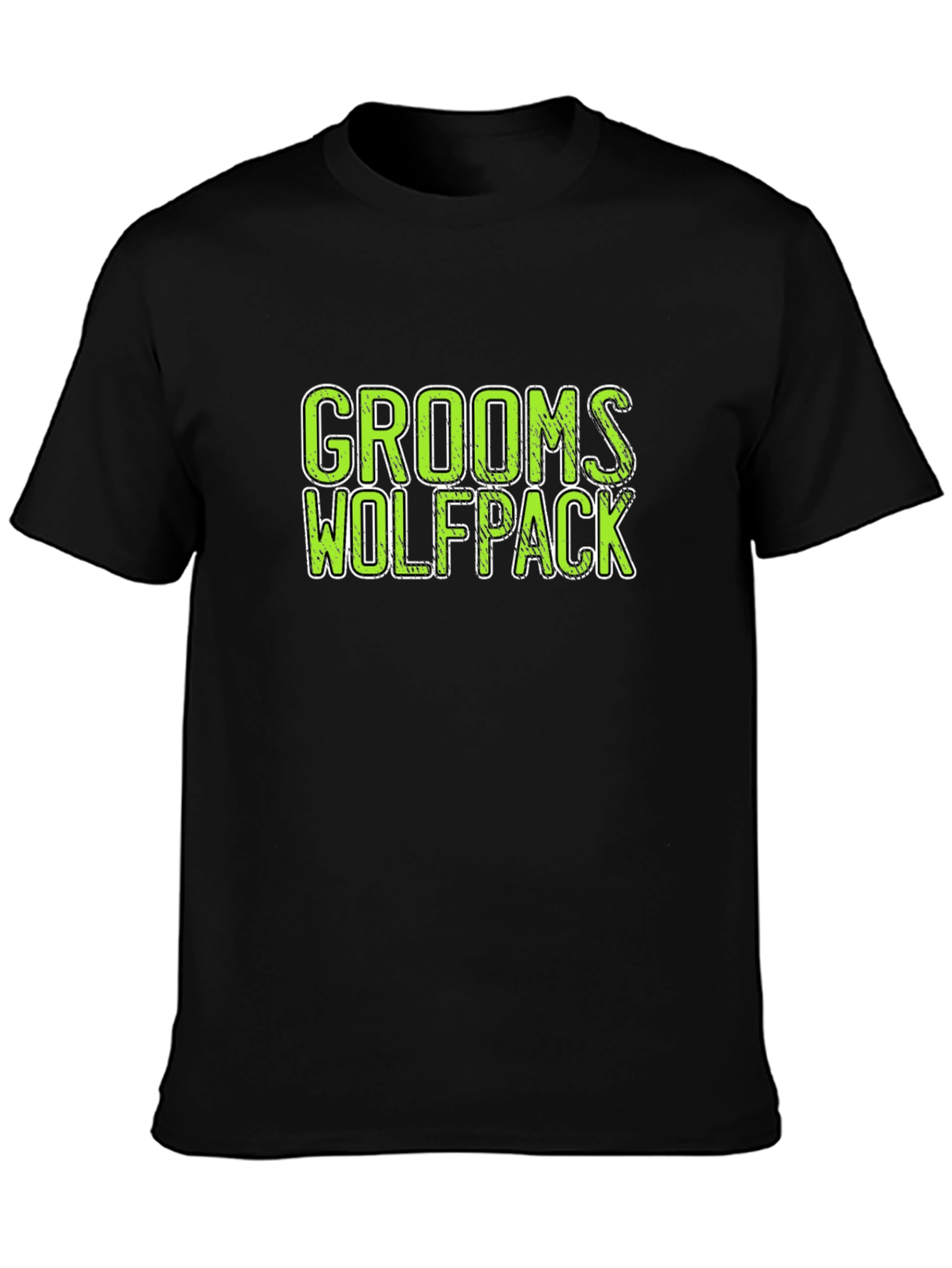 Grooms Wolfpack Black Crew Neck T-Shirt