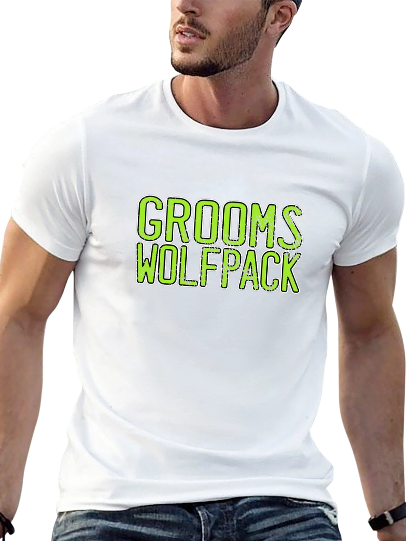 Grooms Wolfpack Black Crew Neck T-Shirt