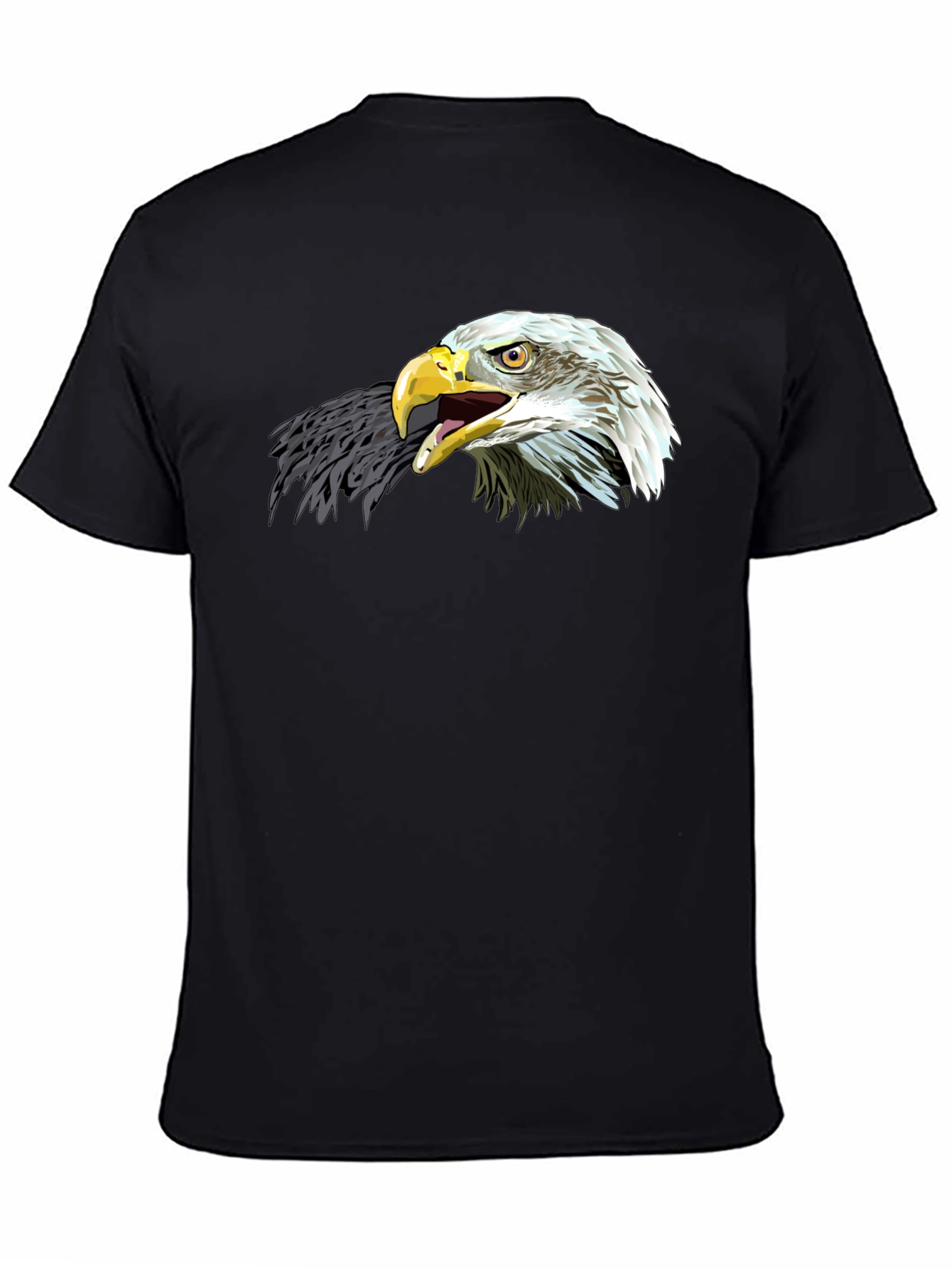 Bold Eagle Graphic T-Shirt - Black Cotton Tee