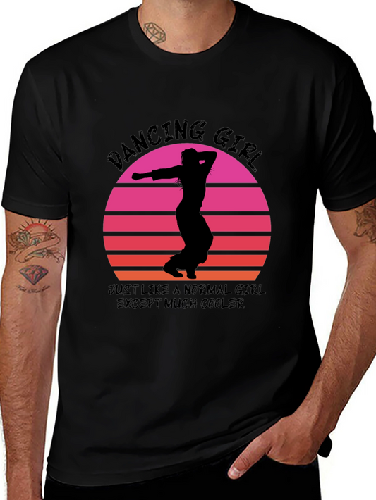 Dancing Girl Retro Sunset T-Shirt - Cool & Unique