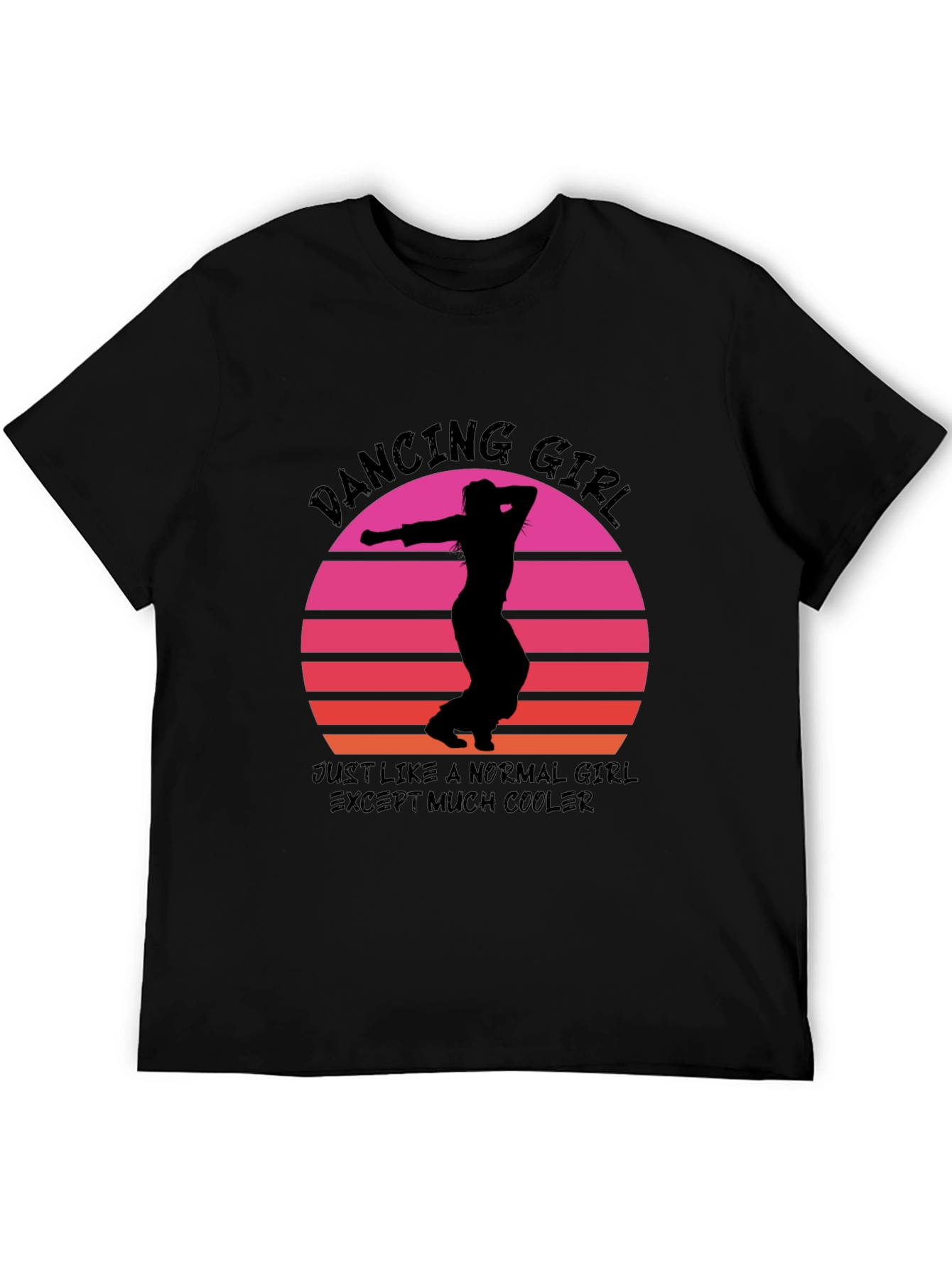 Dancing Girl Retro Sunset T-Shirt - Cool & Unique