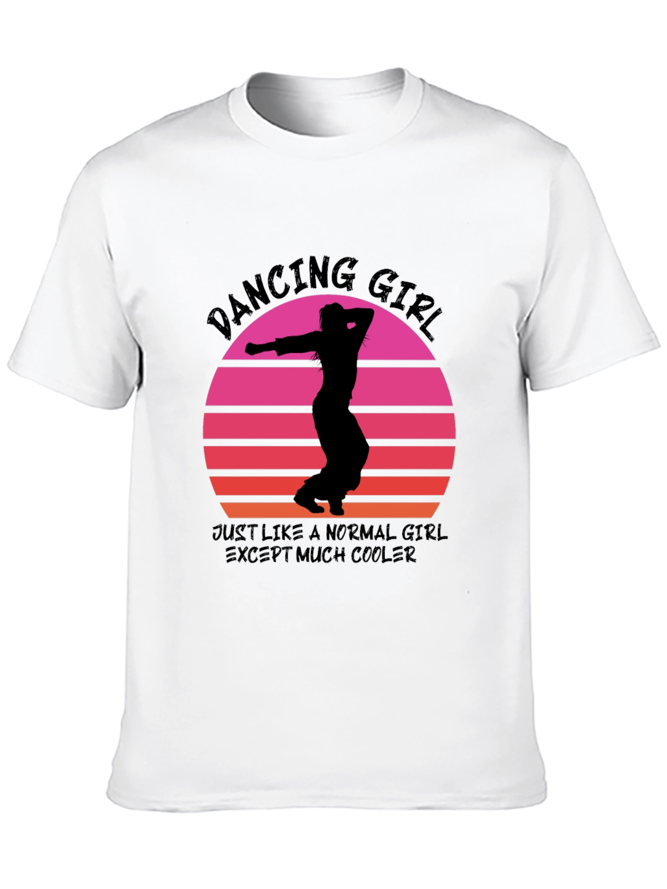 Dancing Girl Retro Sunset T-Shirt - Cool & Unique